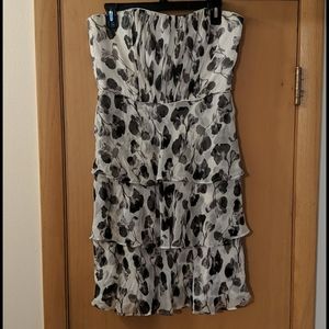 White House Black Market Silk Strapless Dress